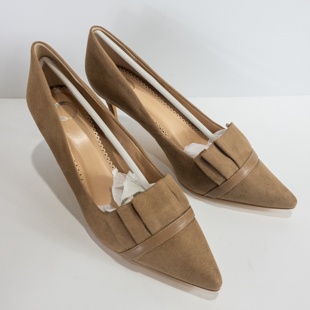 Journee Collection Marek Pointed-toe Pumps Taupe -8.5 - Picture 6 of 8
